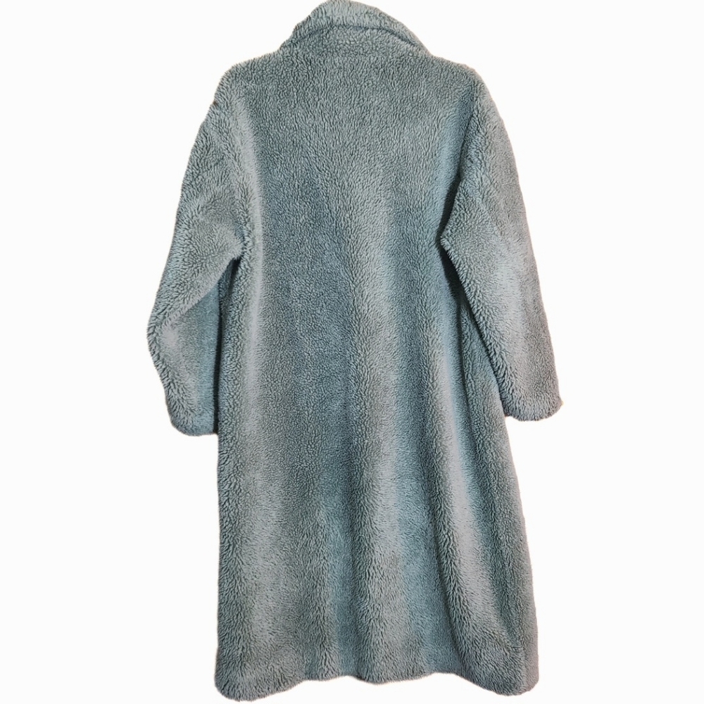 STAND STUDIO Olive Green Teddy Coat Faux FUR SHEARLING - Picture 9 of 9